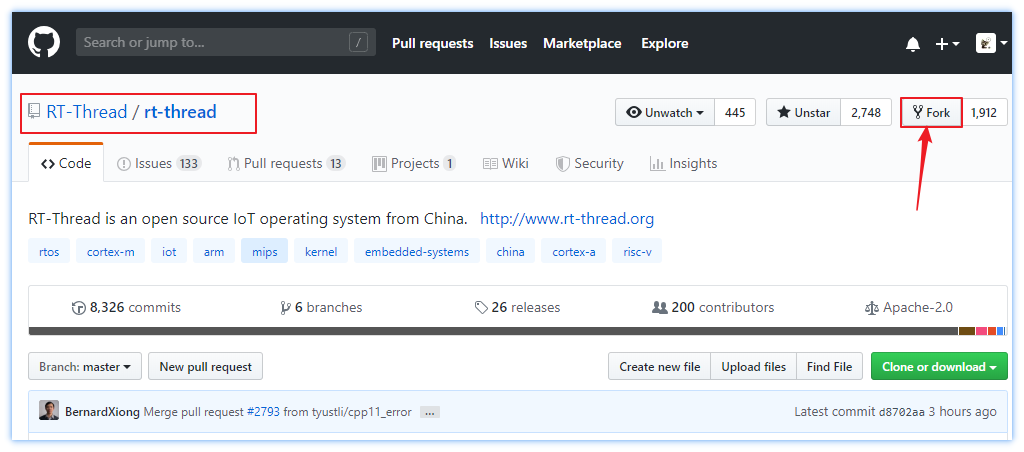 fork rt-thread repository