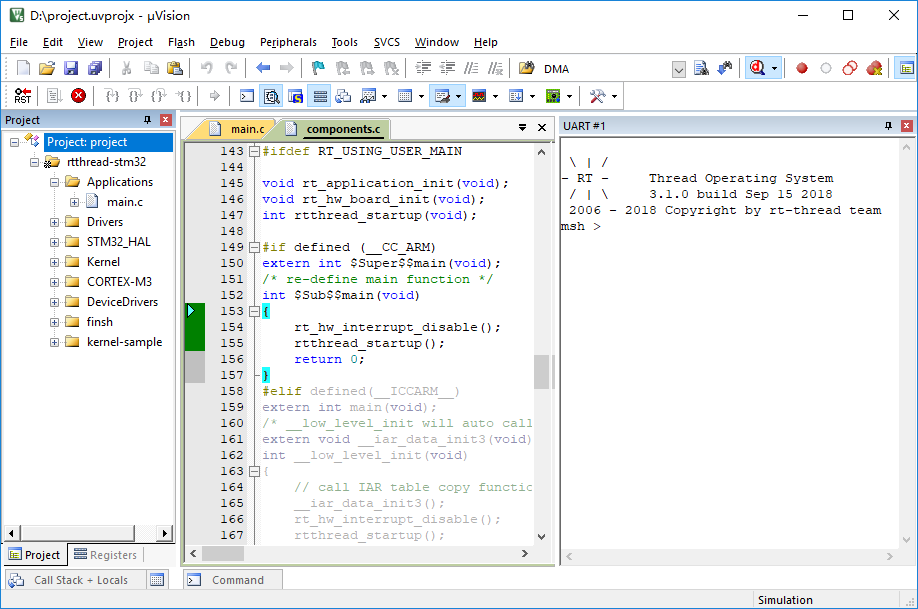 simulate RT-Thread1