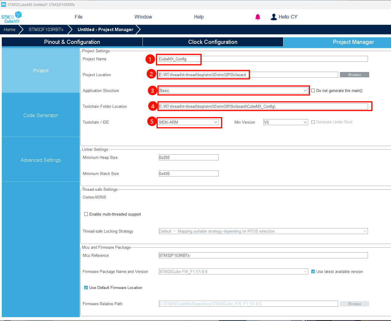 Generate the corresponding configuration code