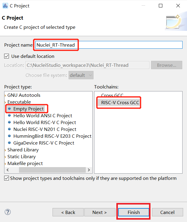 Create A RISC-V C Project