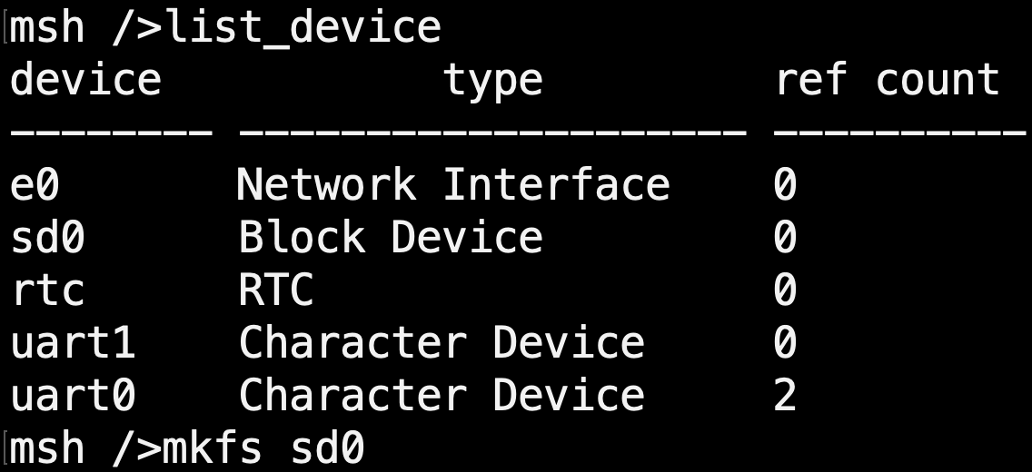 format the SD card