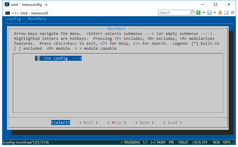 Env Configuration Interface