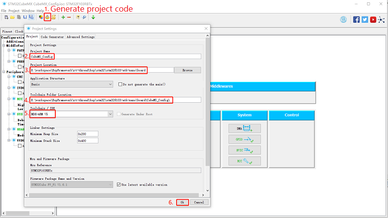 Generate the corresponding configuration code